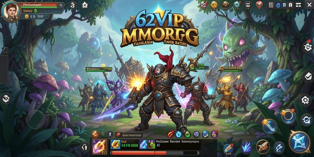 Screenshot gameplay 62VIP dengan petualangan epik di dunia MMORPG.