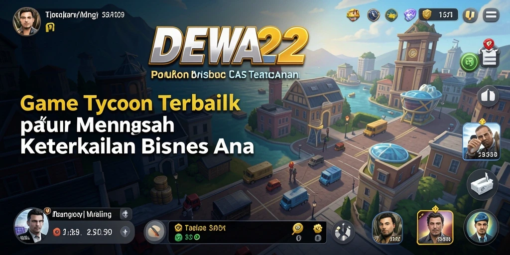 Tampilan gameplay DEWA22 yang menegangkan dalam membangun kerajaan bisnis.