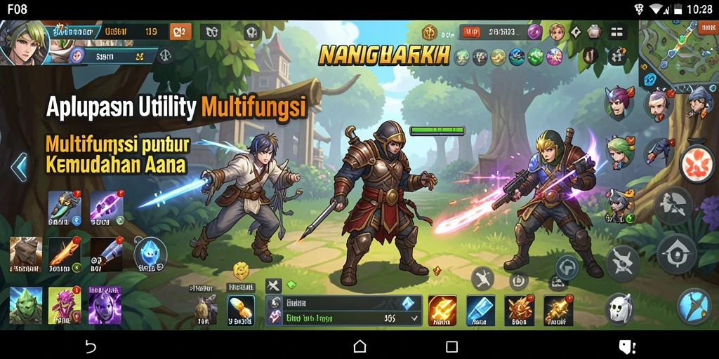 Tampilan antarmuka aplikasi F08 yang intuitif dan mudah digunakan.