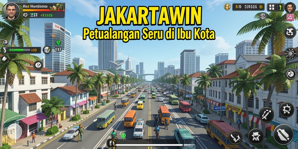 Screenshot JAKARTAWIN yang menampilkan gameplay seru di Jakarta.