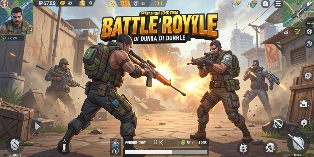 Gameplay intens di arena Battle Royale JP6789.