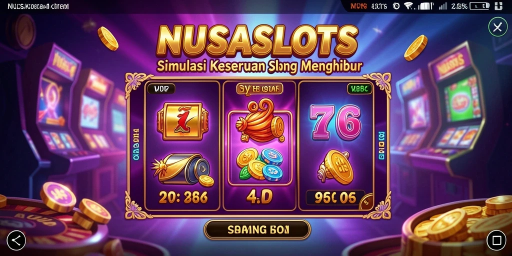 Screenshot gameplay <strong>NUSASLOTS</strong> menampilkan keseruan dalam bermain slot.