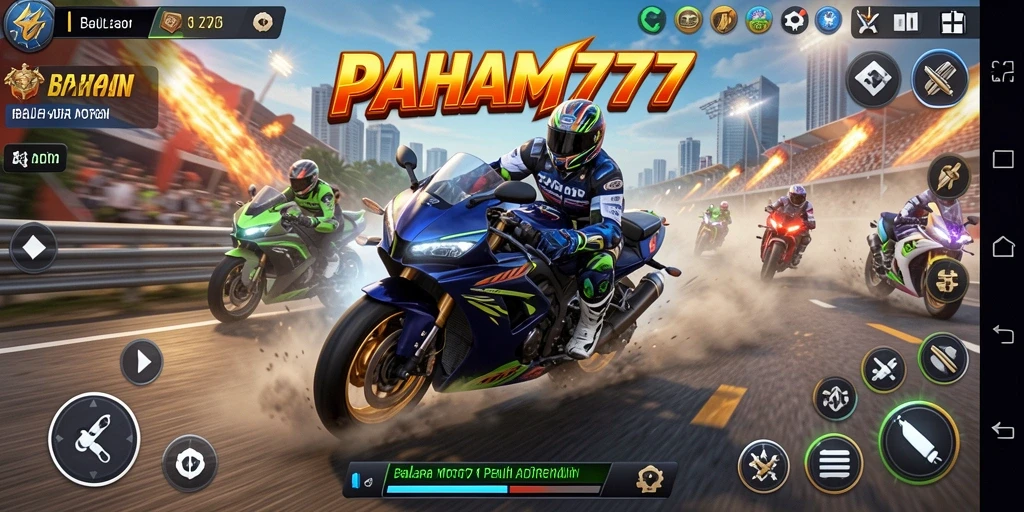 Gameplay seru dan menantang dalam balapan motor PAHAM777.
