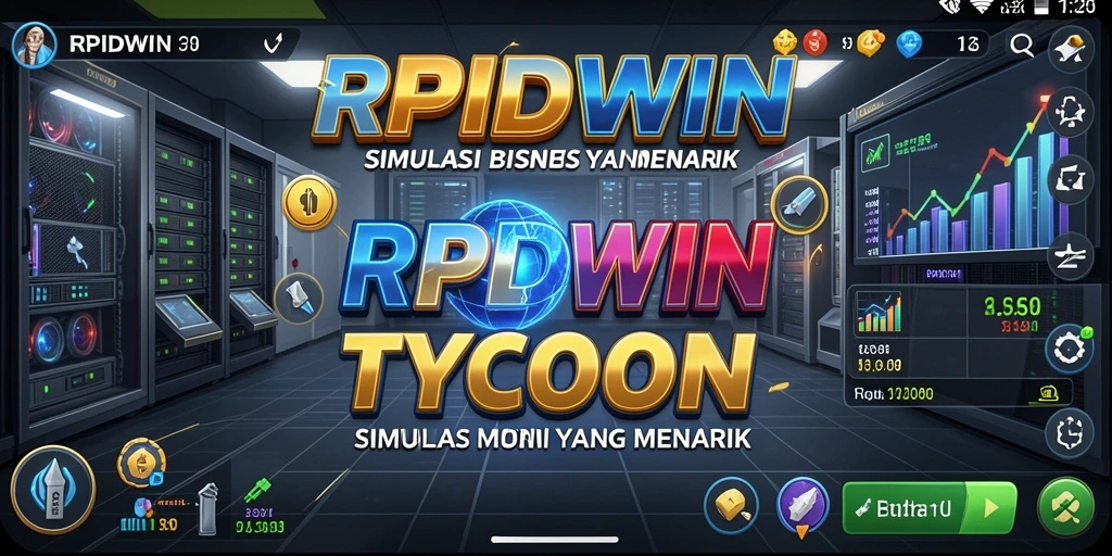 Tangkapan layar gameplay RPIDWIN menampilkan manajemen bisnis yang seru.