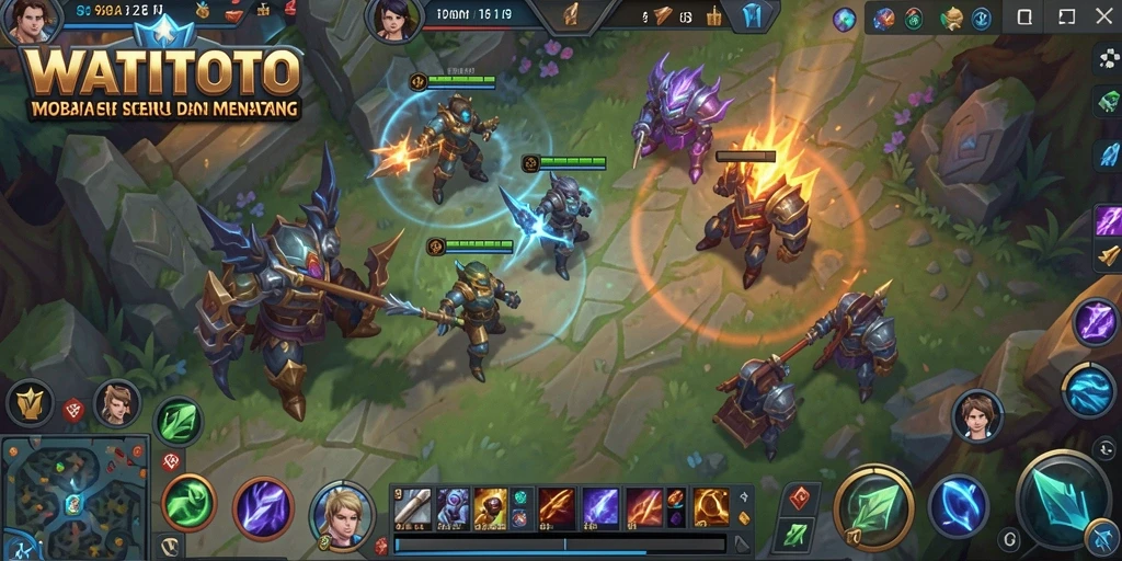 Tampilan menarik dari pertempuran WATITOTO dalam gameplay.